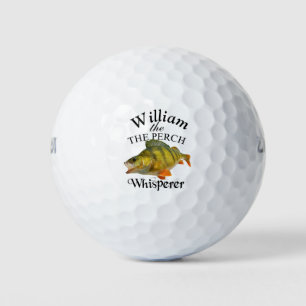 Personalised Perch Whisperer Fisherman Golf Balls