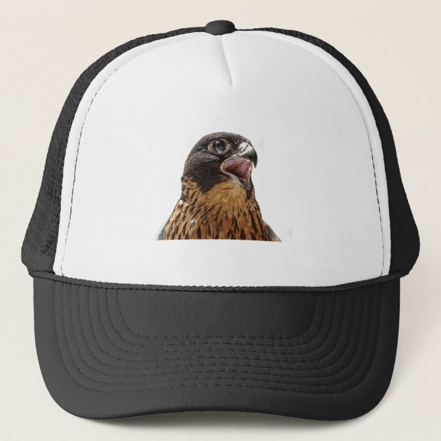Personalised Peregrine Falcon Trucker Hat (Front)