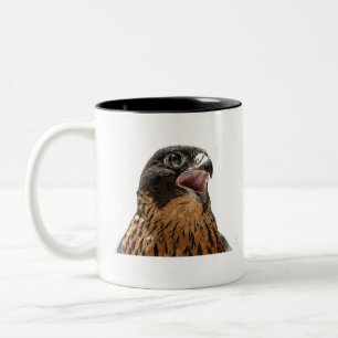 Personalised Peregrine Falcon Two-Tone Coffee Mug