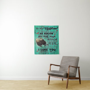Personalised perfect gift, to my husband letter tapestry