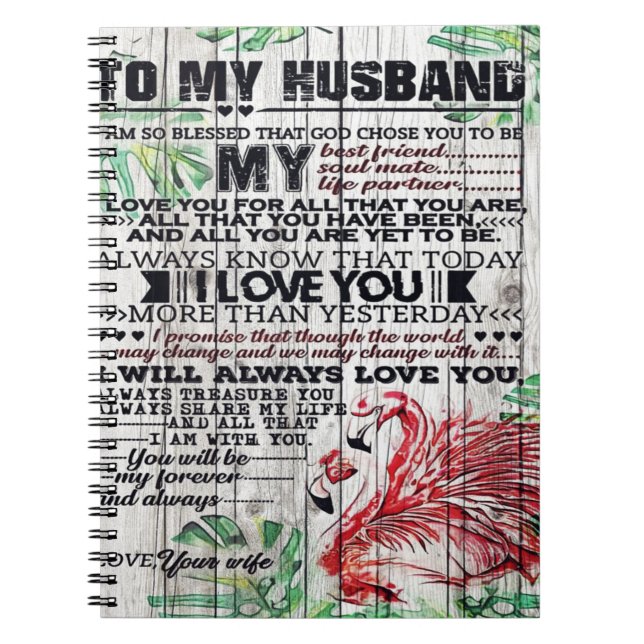 Personalised perfect letter | To my husband letter Notebook (Front)