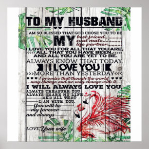 Personalised perfect letter   To my husband letter Poster