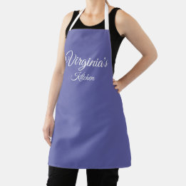 Personalised Periwinkle Apron