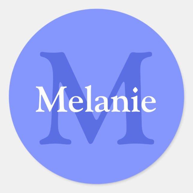 Personalised Periwinkle Classic Round Sticker (Front)