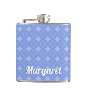 Personalised Periwinkle Hip Flask
