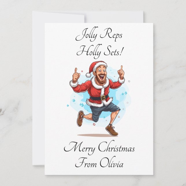 Personalised Personal Trainer Christmas Card (Front)