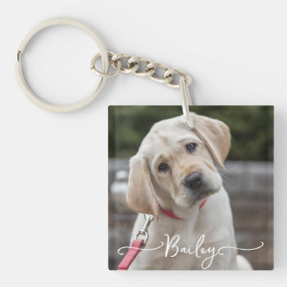 Personalised Pet 2 Photo and Name Special Keepsake Key Ring
