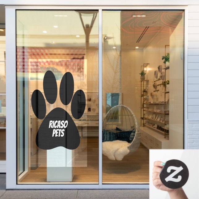 Personalised Pet Advertisement Giant Paw (Store Window)