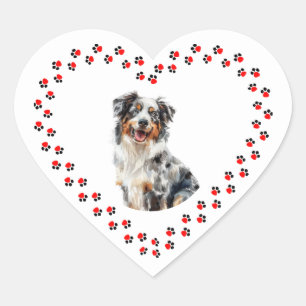 Personalised Pet Animal Heart Paw Sticker