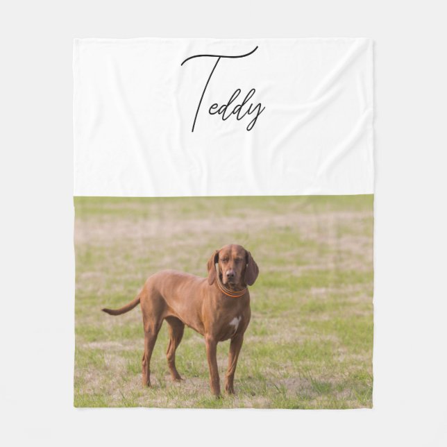 Personalised Pet Blanket Using Pet Photo + Name Cu (Front)
