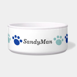 Personalised Pet Bowl With Paws