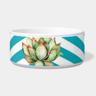 Personalised Pet Bowls Boho Cacti Cactus Succulent