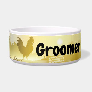 Personalised Pet Bowls Sunny Morning Farm Country