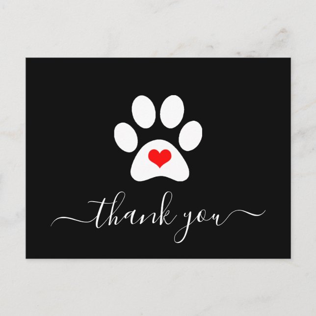 Personalised Pet Business Thank You Cards (Front)