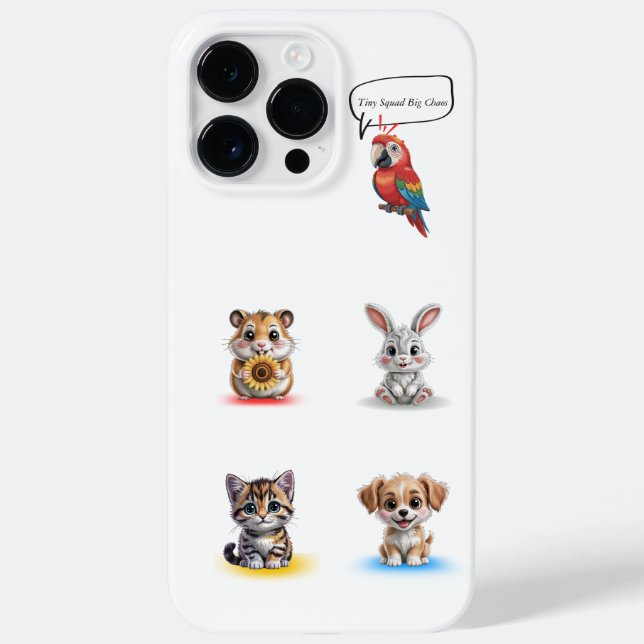Personalised Pet Case  Add Funny Text  Cute Animal (Back)