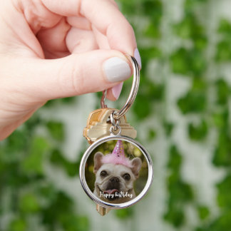  Personalised pet dog birthday  Key Ring