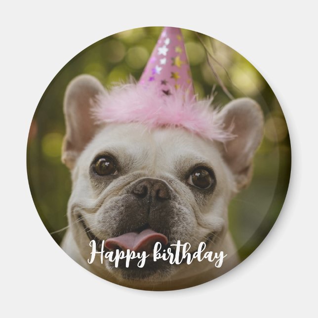  Personalised pet dog birthday  Magnet (Front)