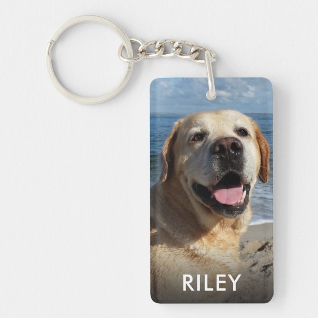 Personalised Pet Dog Cat Double-Sided Photo Key Ring (Front)