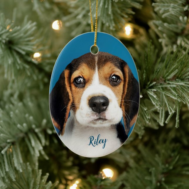 Personalised Pet, Dog Ceramic Ornament (Tree)