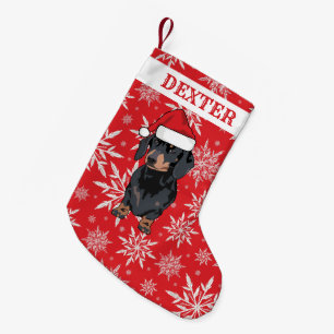 Personalised Pet Dog   Dachshund Gift Small Christmas Stocking
