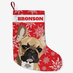 Personalised Pet Dog Fawn French Bulldog Gift Small Christmas Stocking