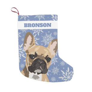 Personalised Pet Dog   Fawn French Bulldog Gift Small Christmas Stocking