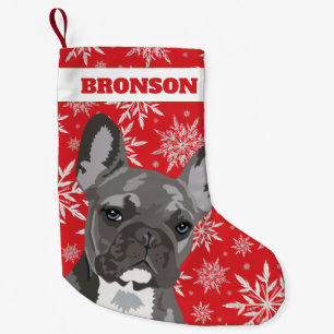 Personalised Pet Dog   French Bulldog Gift Small Christmas Stocking