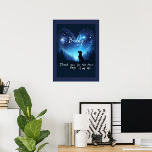 Personalised Pet Dog Memorial Poster