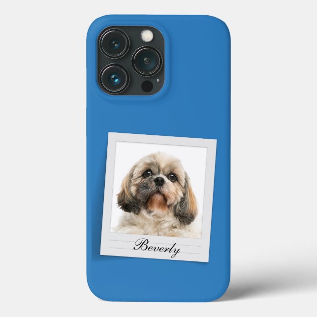 Personalised Pet Dog Photo Frame Name Case-Mate iPhone Case (Back)