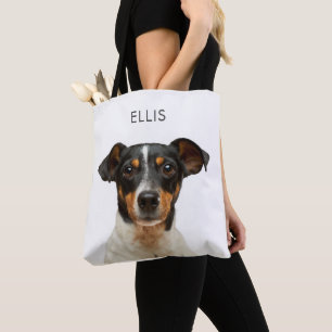 Personalised Pet Dog Photo Name Your Picture Tote Bag