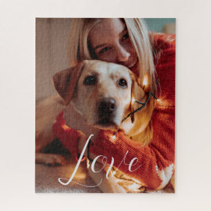 Personalised Pet Dog Photo Script Jigsaw Puzzle