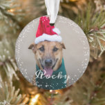 Personalised Pet Dog Puppy Holiday Photo Ornament<br><div class="desc">Personalised Pet Dog Puppy Holiday Photo Ornament</div>
