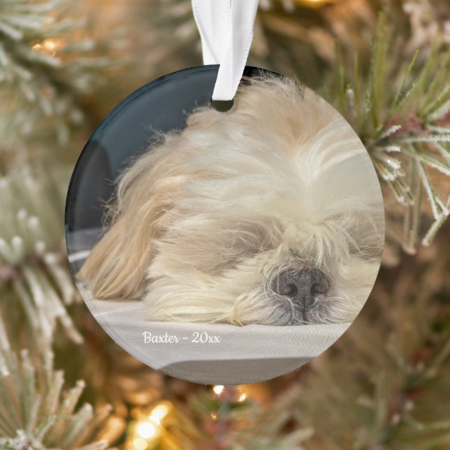 Personalised Pet Dog Puppy Ornament (Tree)