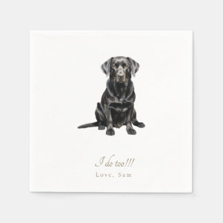 Personalised Pet I do Too!!! Wedding Napkins