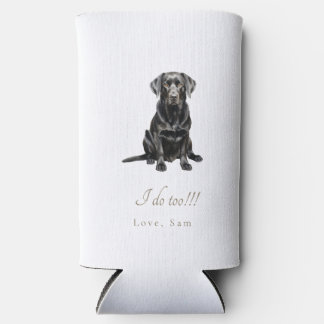 Personalised Pet I do Too!!! Wedding  Seltzer Can Cooler