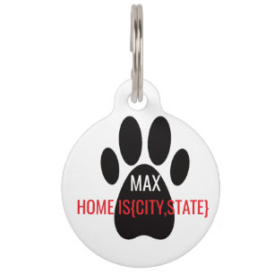 Personalised Pet ID Tag Custom Engraved Dog Cat