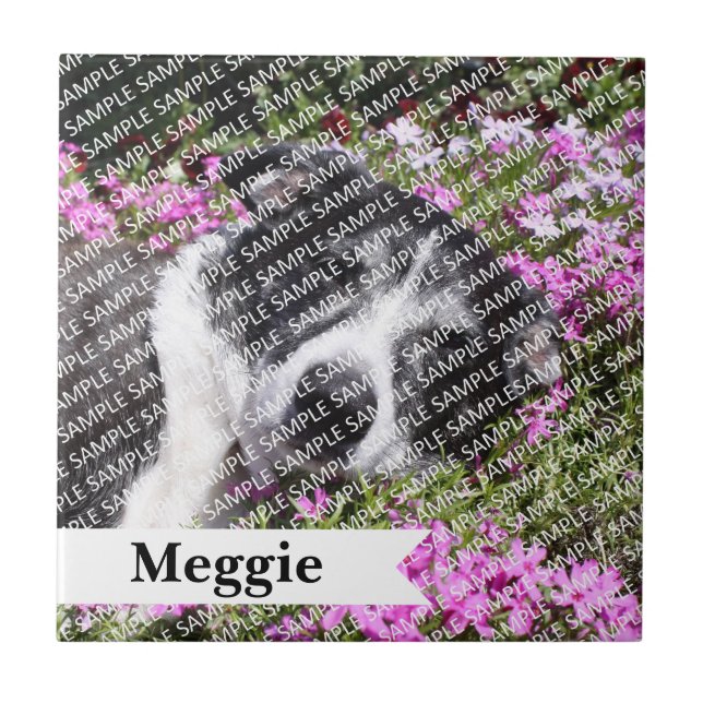 Personalised Pet Loss Keepsake (Add Frame or Box) Ceramic Tile (Front)