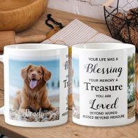 Personalised Pet Loss Keepsake Dog Memorial Photo