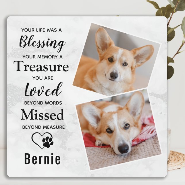 Personalised Pet Loss Photo Pet Memorial Plaque (Creator Uploaded)
