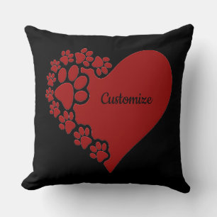 Personalised Pet Love Heart Cushion