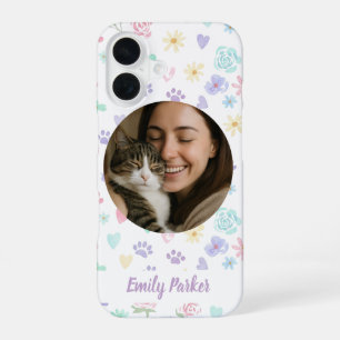 Personalised Pet Love & Pastel Whimsy iPhone 16 Case