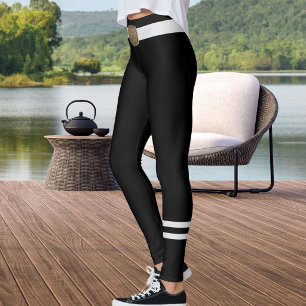 Personalised Pet Lover Black And Grey Script Text Leggings