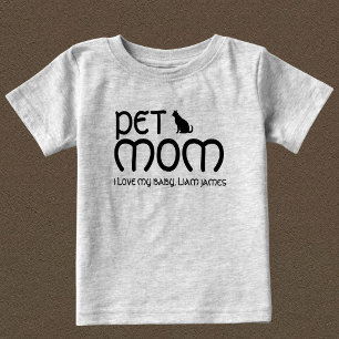 Personalised Pet Lover Cat Mum Mother's Day Baby T-Shirt