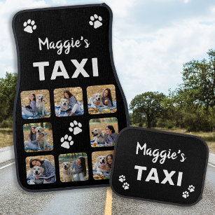 Personalised Pet Lover Dog Taxi Photo Collage Car Mat