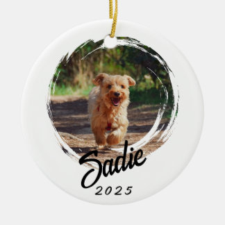 Personalised Pet Lover Gift - Custom Photo & Name Ceramic Ornament