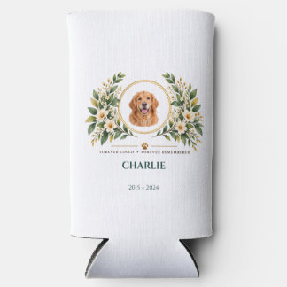 Personalised Pet Memorial Candle, Custom Pet Photo Seltzer Can Cooler