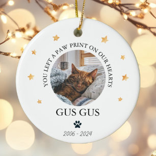 Personalised Pet Memorial Christmas Photo Ceramic Ornament