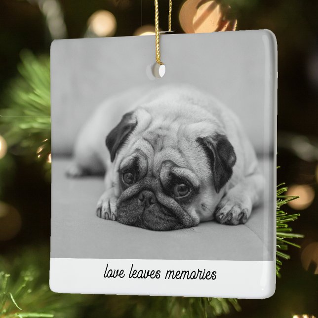 Personalised Pet Memorial Gift Dog Photo Cat Lover Ceramic Ornament (Creator Uploaded)