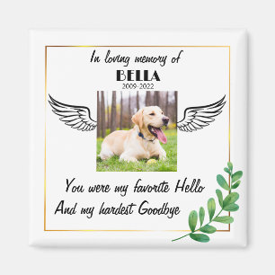 Personalised Pet Memorial Gift Loss of dog custom Magnet