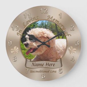 Personalised Pet Memorial Gifts Name, Photo Clock